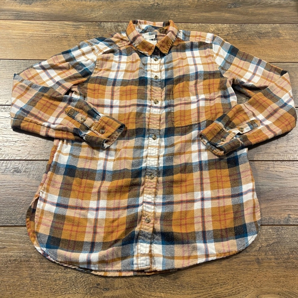 American Eagle Flannel Shirt Womens Small Boyfriend Fit Plaid Ahh-Mazingly Soft